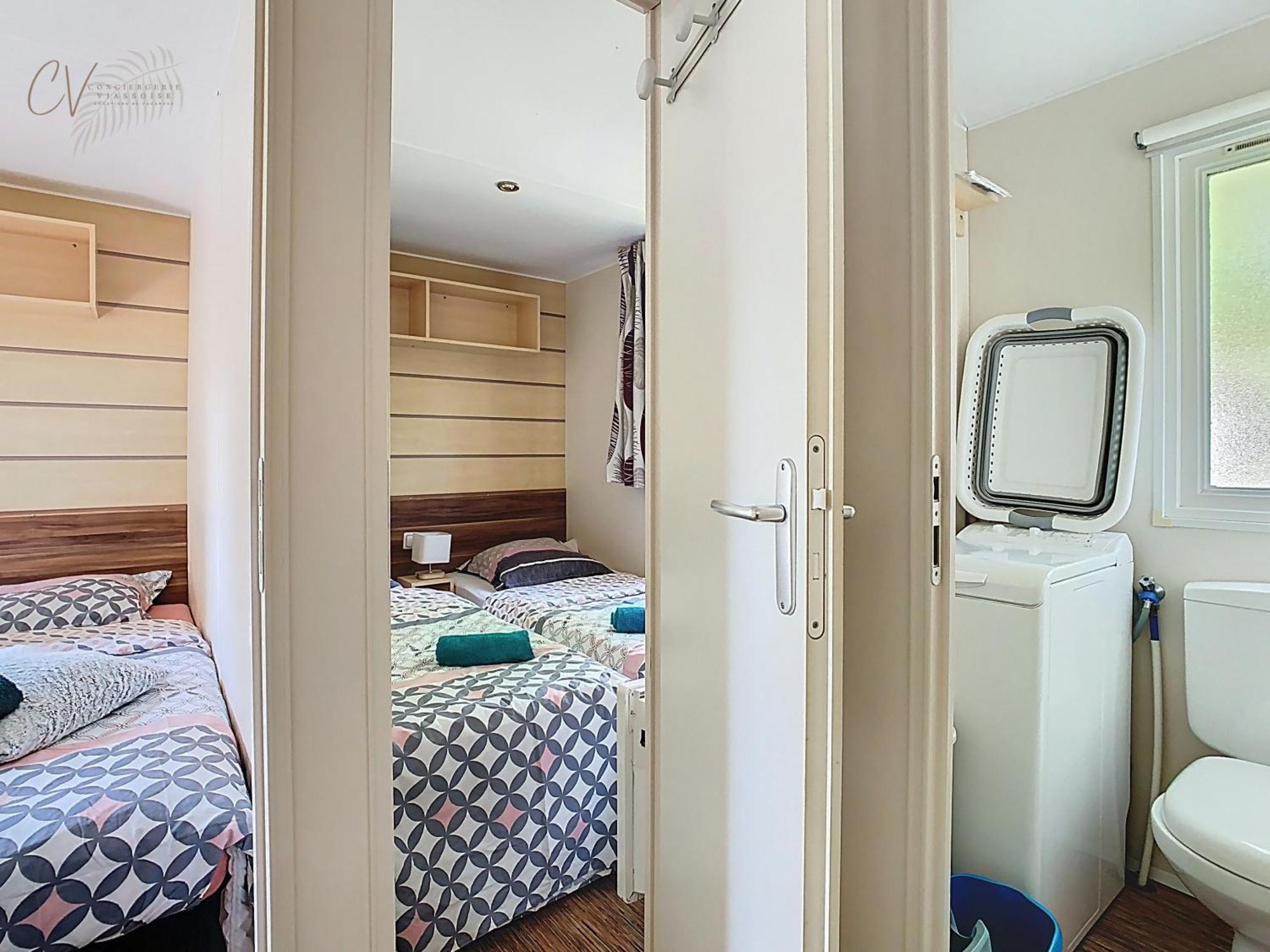 Grand Mobil Home 3Chbr 2Sdb Camping La Carabasse Vias Exterior foto